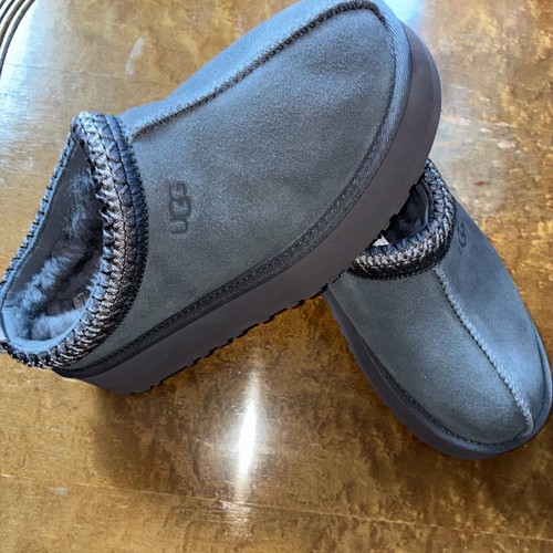 UGG Tazz Platform Slippers in Dark Grey