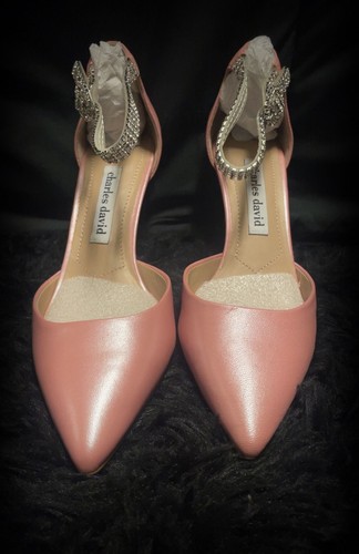 Charles David Women's Acker Embellished Pumps, Pink Satin