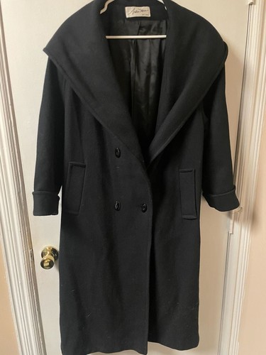 Vintage Andrea Marin New York Wool Blend Hooded Coat
