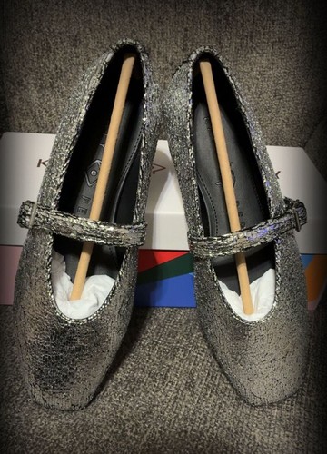 Katy Perry The Evie Mary Jane Silver Crackled Glitter Flats - photo 2