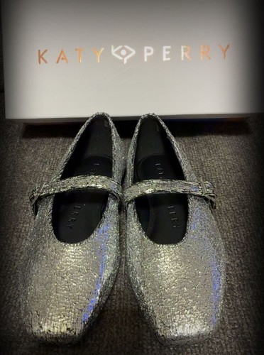 Katy Perry The Evie Mary Jane Silver Crackled Glitter Flats - photo 4