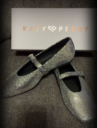 Katy Perry The Evie Mary Jane Silver Crackled Glitter Flats - photo 5