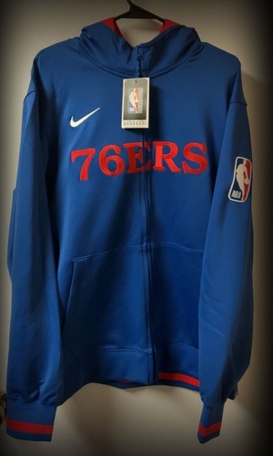 Nike NBA Philadelphia 76ers Dri-FIT Full-Zip Hoodie Royal Blue X