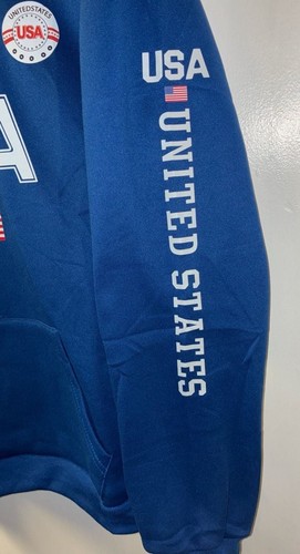 Unbranded Blue USA Patriotic Graphic Print Fleece Hoodie - photo 4