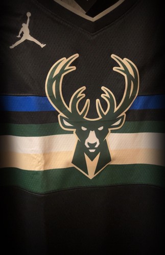 Milwaukee Bucks Jordan Brand NBA Black Dri-FIT Swingman Jersey S - photo 5