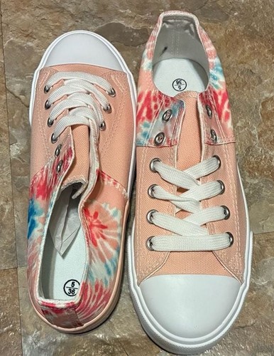 Unbranded ZY-K8601 Tie-Dye Canvas Low Top Sneakers - photo 3