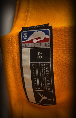 Utah Jazz Jordan NBA Connected Jersey Gold Black Size M - photo 4