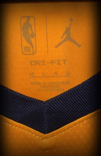 Utah Jazz Jordan NBA Connected Jersey Gold Black Size M - photo 5