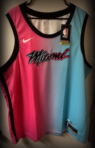 Nike Miami Heat Vice City Edition Swingman Jersey Pink Blue Grad