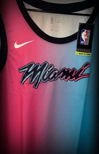 Nike Miami Heat Vice City Edition Swingman Jersey Pink Blue Grad - photo 2