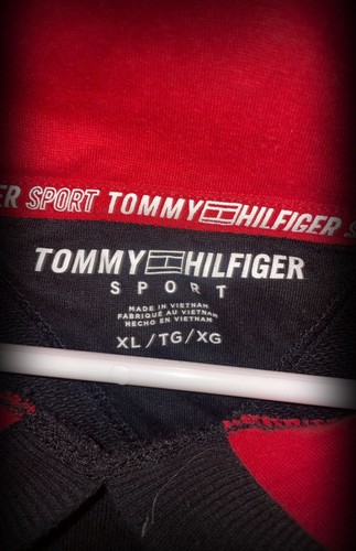 Tommy Hilfiger Sport Black Hoodie with Red & White Stripe - photo 2