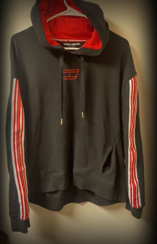 Tommy Hilfiger Sport Black Hoodie with Red & White Stripe - photo 4