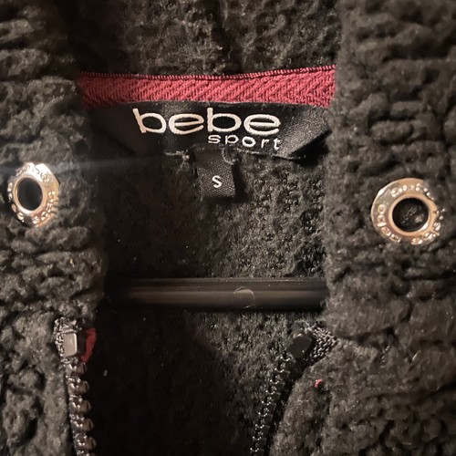 BEBE SPORT Faux Shearling Sherpa Full Zip Hoodie with Contrast L - photo 5