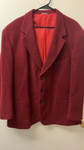 Torriani Men's Burgundy Wool 3-Button Blazer Sport Coat
