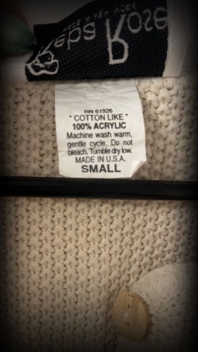 Vintage Reba Rose Striped Neutral Knit Button Down Cardigan - photo 3