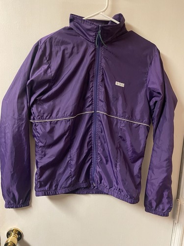 Vintage Hind Made in USA Purple Reflective Windbreaker