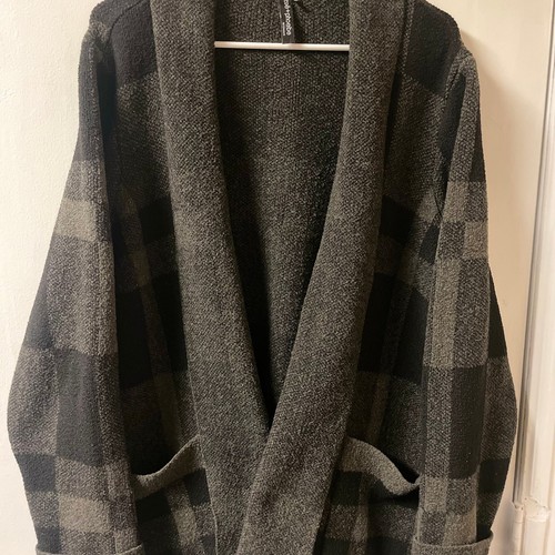 Zoe + Phoebe Plaid Open Front Cardigan Sweater, Charcoal & Grey - photo 5