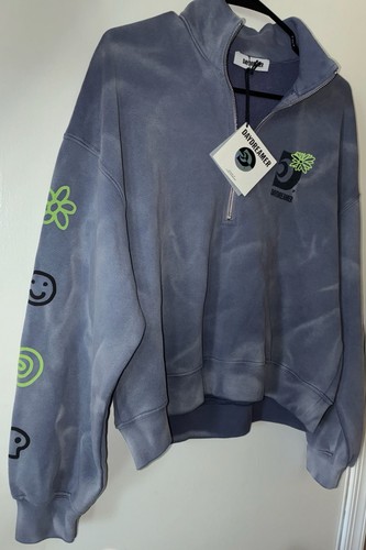 Daydreamer Blue Cloud Wash Quarter-Zip Cropped Sweatshirt - photo 2