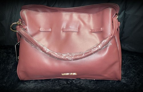Badgley Mischka Wine Vegan Leather Bag NWT