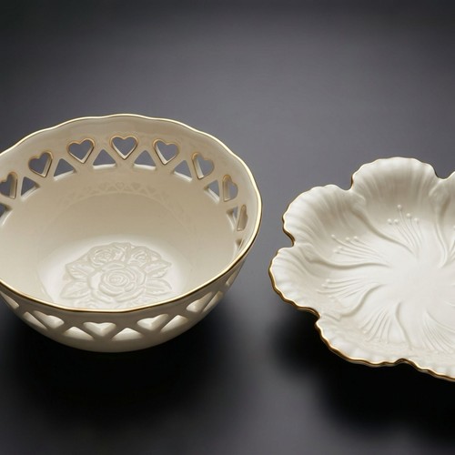 Vintage Lenox Ivory Porcelain Gold Rim Collection Set of 6 - photo 5