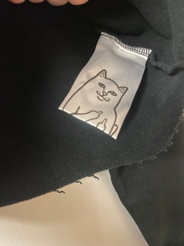 NWT RipNDip Cropped Black Hoodie | Embroidered Logo | Size XS - photo 5