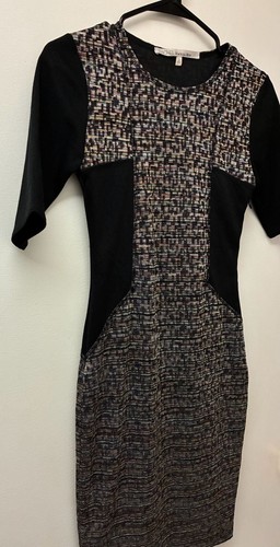 Rachel Rachel Roy Multi-Color Tweed Colorblock Sheath Dress Size - photo 2