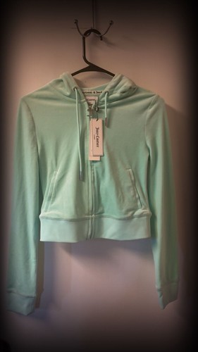 Juicy Couture OG Big Bling Velour Zip-Up Hoodie in Tint of Mint