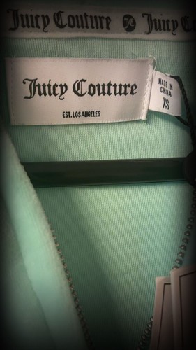 Juicy Couture OG Big Bling Velour Zip-Up Hoodie in Tint of Mint - photo 2