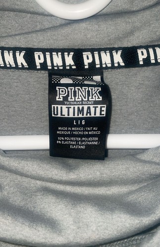 Victoria's Secret PINK Ultimate Funnel Neck Gray Neon Pullover - photo 3