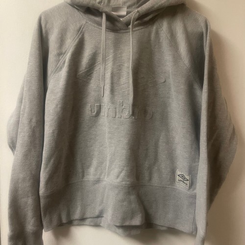 Umbro Grey Women's Pullover Hoodie with Raised Logo Size M