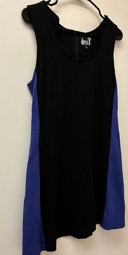 dressT Black and Blue Colorblock Sleeveless Scoop Neck Dress Siz - photo 2