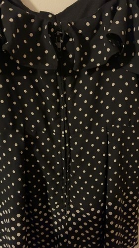 Blue Rain Polka Dot Ruffle Romper with Striped Hem Size XS - photo 5