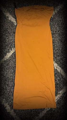 Forever 21 Mustard Strapless Cutout Maxi Dress Size Small - photo 3