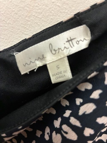 Nine Britton Leopard Print V-Neck Bubble Hem Tank Top, S - photo 3