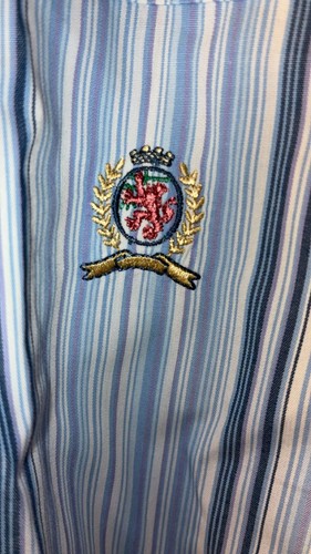 Tommy Hilfiger Men's Long Sleeve Button Down Shirt Blue Striped - photo 2