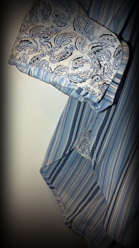 Tommy Hilfiger Men's Long Sleeve Button Down Shirt Blue Striped - photo 4