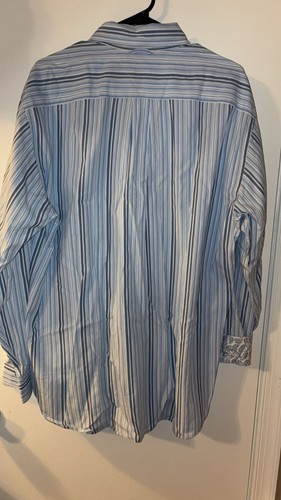 Tommy Hilfiger Men's Long Sleeve Button Down Shirt Blue Striped - photo 5