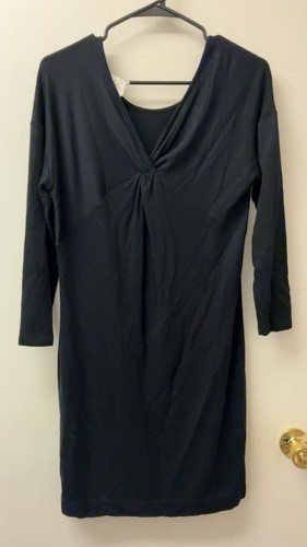 Loft Outlet Lounge Black Twist Back Long Sleeve Dress Size S - photo 3