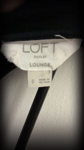 Loft Outlet Lounge Black Twist Back Long Sleeve Dress Size S - photo 4