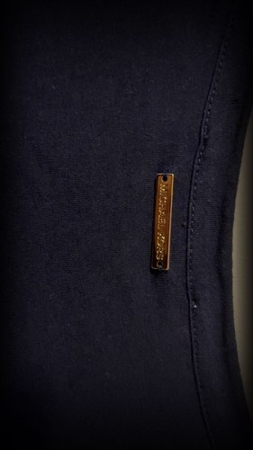 Michael Kors Navy Blue Keyhole Cutout Short Sleeve Top - photo 5