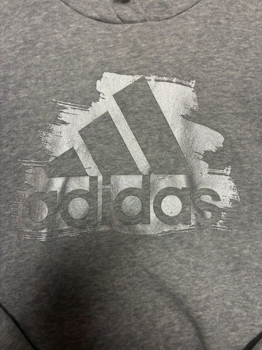 adidas Women's Essentials Logo Fleece Hoodie in Heather Grey - photo 2