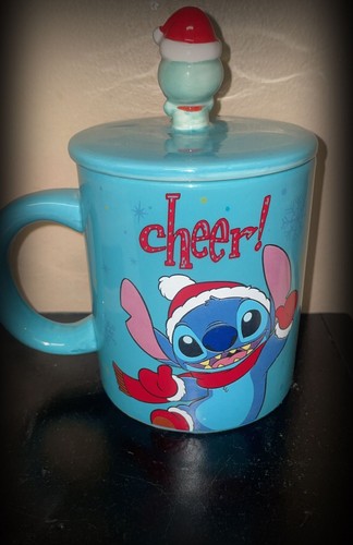 Disney Lilo & Stitch Holiday Cheer Ceramic Mug With Lid - photo 3