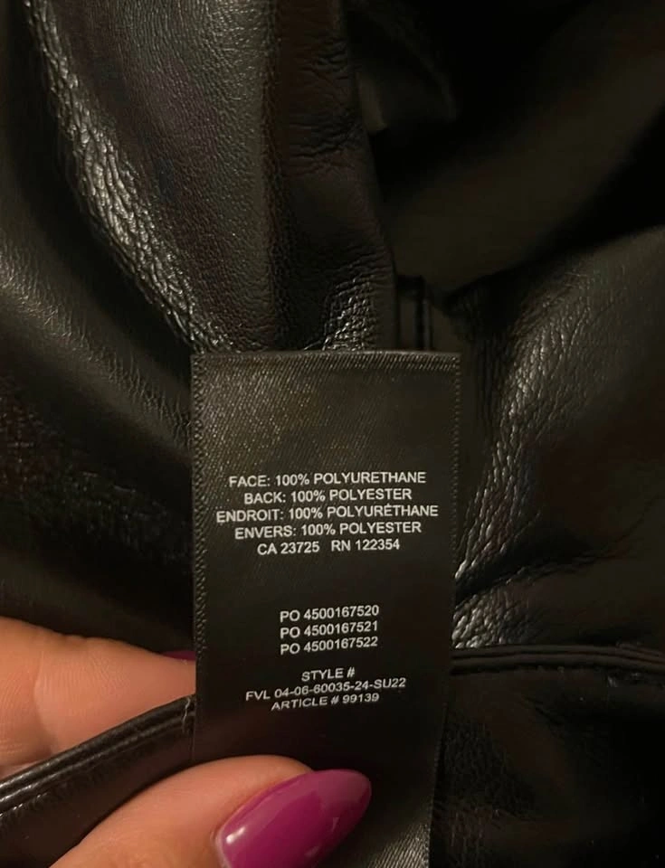 Aritzia Wilfred Melina Cropped Vegan Leather Pants Black - Size - photo 5