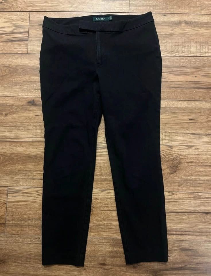 Lauren Ralph Lauren Black Cropped Dress Pants - Size 6 - photo 2