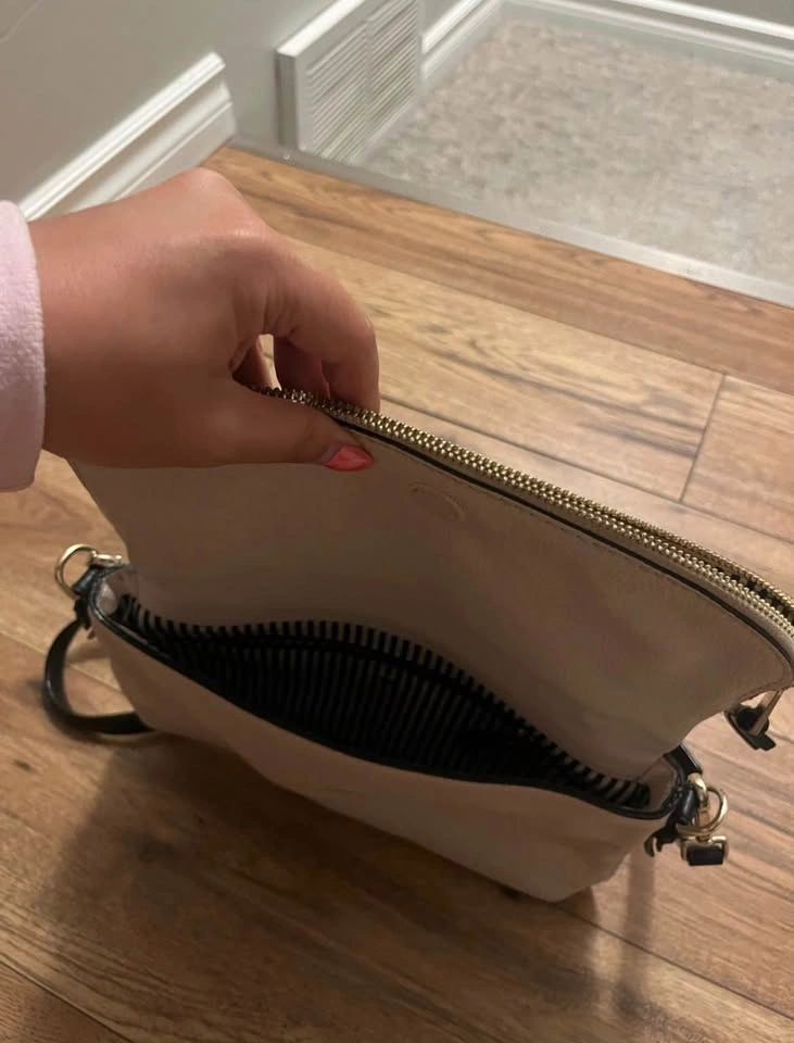 Kate Spade Black & Cream Pebbled Leather Crossbody Bag - photo 4