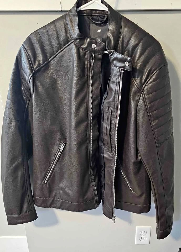 H&M leather jacket Brown