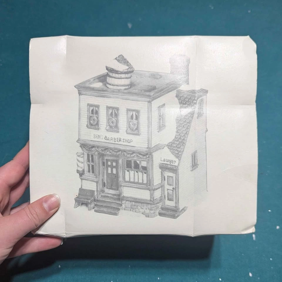 Department 56 - New England Village Series - Ben's Barber Shop - photo 3