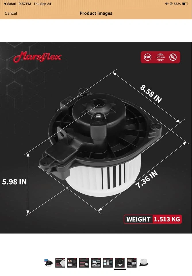 Front Blower Motor 700188 - photo 4