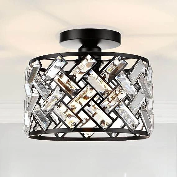 Crystal Light Fixture Ceiling Mount
