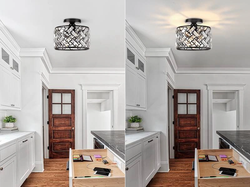 Crystal Light Fixture Ceiling Mount - photo 5